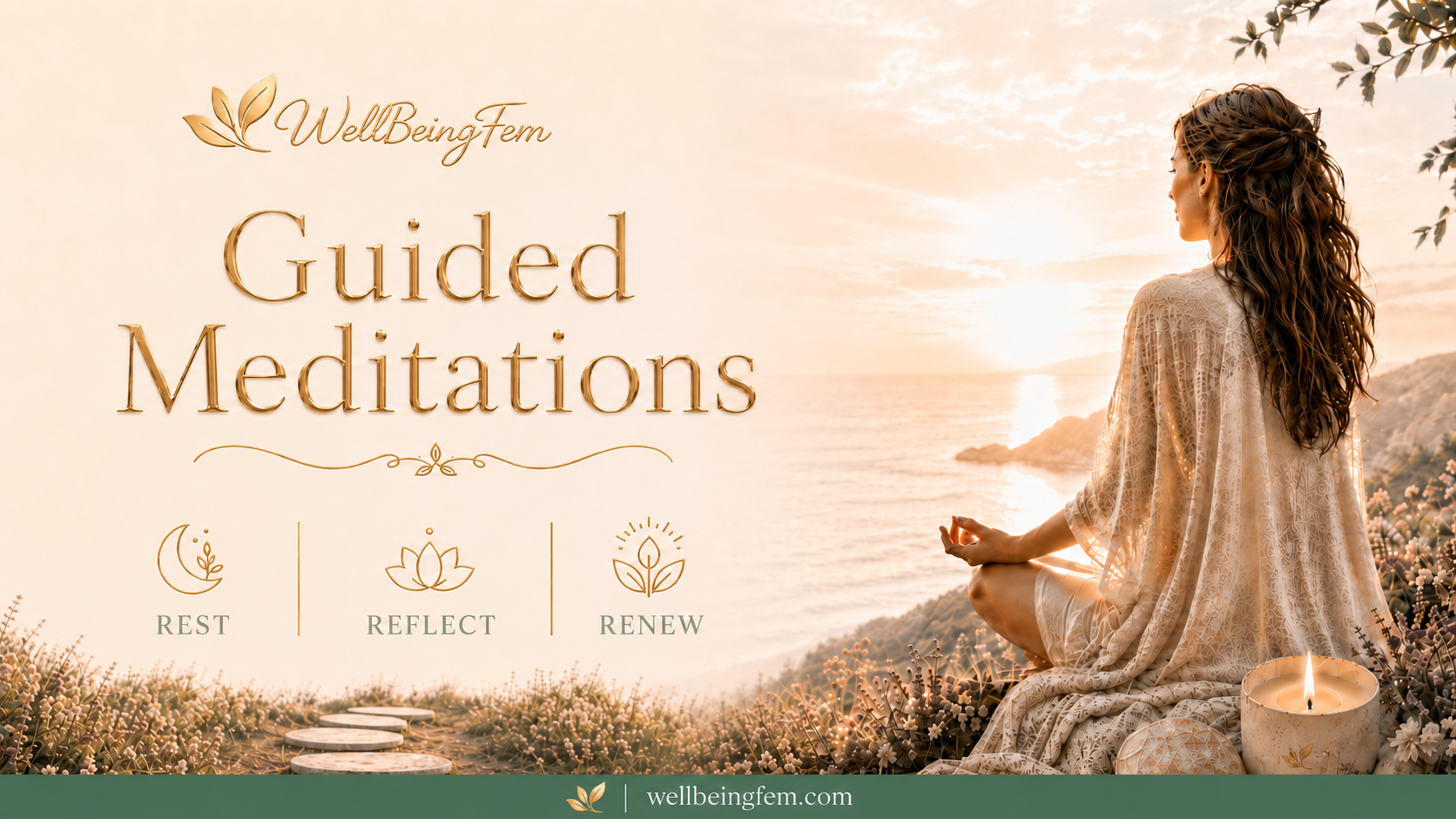 WellBeingFem Guided Meditations — Rest, Reflect, Renew